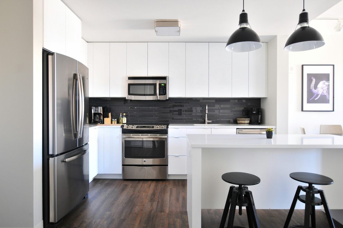 Bright modern kitchen in a first home